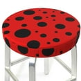 thumbnail image 1 of Uemuo Ladybug Pattern Pattern Round Bar Stool Seat Covers Washable Stool Cushion Slipcover Elastic Bar Chair Covers-, 1 of 7
