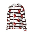 thumbnail image 1 of Uemuo Ladybugs on Black and White Striped1 Pattern Women's Full Zip UPF 50+ Sun Protection Hoodie Jacket Long Sleeve Sun Shirt Hiking Outdoor Performance with Pockets-3X-Large, 1 of 9