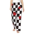 thumbnail image 1 of Uemuo Ladybugs Of Black And White Checkers Pattern Women's Wide Leg Palazzo Lounge Pants with Pockets Light Weight Loose Comfy Casual Pajama Pants-XX-Large, 1 of 9