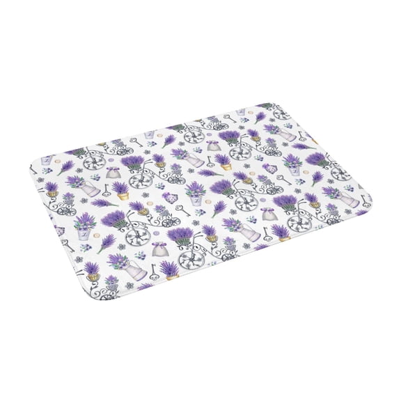 Uemuo Lavender Bicycle Printed Door Mat Indoor Doormat 16"x24",Front Back Door Mats Non Slip Entrance Rugs,Inside Doormats for Entryway