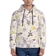 thumbnail image 1 of Uemuo Lavender Flowers Pattern Men's Hoodie - Casual Pullover Hoodie with Kangaroo Pocket, Stylish Hooded Sweatshirt for Everyday Wear-XX-Large, 1 of 7