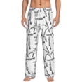 thumbnail image 1 of Uemuo Lavender Flowers Pattern Men's Wide Leg Palazzo Lounge Pants with Pockets Light Weight Loose Comfy Casual Pajama Pants-X-Large, 1 of 9