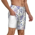 thumbnail image 1 of Uemuo Lavender Flowers Pattern Mens Swim Trunks Quick Dry Board Shorts with Mesh Lining, Stretch Beach Shorts Quick Dry No-Chafing Board Shorts-Medium, 1 of 9