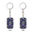 thumbnail image 1 of Uemuo Lavender Flowers Pattern Rectangular Metal Keychain - Durable, Stylish, and Personalized Key Ring for Men and Women,Engraved Keychain,Gift Slim Sturdy Keychain, 1 of 7