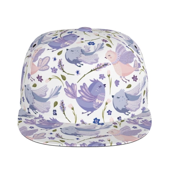 Uemuo Lavender Flowers Pattern Women's Baseball Cap,Straight Brim Hat,Golf Dad Hat,Travel Hat,Sun Protection Cap,Everyday Accessory