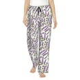 thumbnail image 1 of Uemuo Lavender Flowers Pattern Women's Wide Leg Palazzo Lounge Pants with Pockets Light Weight Loose Comfy Casual Pajama Pants-Medium, 1 of 9