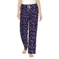 thumbnail image 1 of Uemuo Lavender Flowers Pattern Women's Wide Leg Palazzo Lounge Pants with Pockets Light Weight Loose Comfy Casual Pajama Pants-Medium, 1 of 9