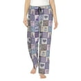 thumbnail image 1 of Uemuo Lavender Flowers Pattern Women's Wide Leg Palazzo Lounge Pants with Pockets Light Weight Loose Comfy Casual Pajama Pants-Small, 1 of 9