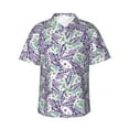 thumbnail image 1 of Uemuo Lavender Flowers Printed Regular Fit Short Sleeve Casual Hawaiian Shirt for Men,Aloha shirt,Tropical shirt,Floral print shirt,Vacation Beach shirt-3X-Large, 1 of 9