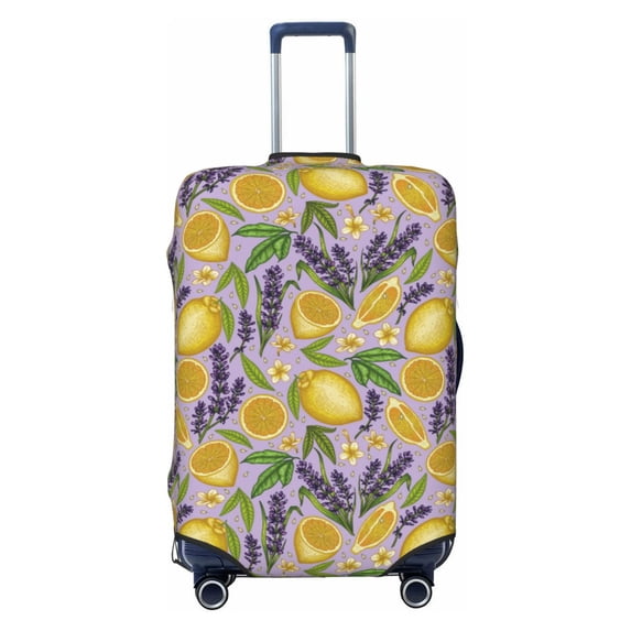 Uemuo Lavender Flowers Printed Washable Luggage Cover - Fashion Suitcase Protector Fits 18-32 Inch Luggage -X-Large