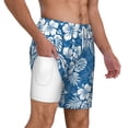 thumbnail image 1 of Uemuo Leaves And Flowers Pattern Mens Swim Trunks Quick Dry Board Shorts with Mesh Lining, Stretch Beach Shorts Quick Dry No-Chafing Board Shorts-3X-Large, 1 of 9