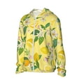 thumbnail image 1 of Uemuo Lemon Pattern Women's Full Zip UPF 50+ Sun Protection Hoodie Jacket Long Sleeve Sun Shirt Hiking Outdoor Performance with Pockets-, 1 of 9