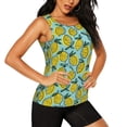 thumbnail image 1 of Uemuo Lemon Pattern Workout Tank Tops for Women Breathable Moisture-wicking tank top Sleeveless Running Loose Fit Yoga Tops Active Shirts Sports Gym Exercise, 1 of 9
