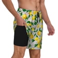 thumbnail image 1 of Uemuo Lemon1 Pattern Mens Swim Trunks Quick Dry Board Shorts with Mesh Lining, Stretch Beach Shorts Quick Dry No-Chafing Board Shorts-Small, 1 of 9