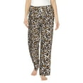 thumbnail image 1 of Uemuo Leopard Pattern Women's Wide Leg Palazzo Lounge Pants with Pockets Light Weight Loose Comfy Casual Pajama Pants-Small, 1 of 9