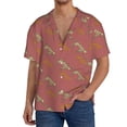 thumbnail image 1 of Uemuo Leopard Print Pattern Cotton Linen Short Sleeve Shirts,Casual Lightweight Button Down Shirts,Vacation Beach Summer Tops-Small, 1 of 7
