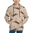 thumbnail image 1 of Uemuo Leopard Print Pattern Hooded Sweatshirt for Youth Pullover with Kangaroo Pocket Trendy youth sweatshirt Casual Hoodie for Boys and Girls-X-Large, 1 of 6