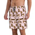 thumbnail image 1 of Uemuo Leopard Print Pattern Men's Swim Trunks Hawaiian Beach Bathing Suit Swimsuits Beach Quick-Dry Shorts with Pockets-3X-Large, 1 of 9