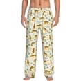 thumbnail image 1 of Uemuo Leopard Print Pattern Men's Wide Leg Palazzo Lounge Pants with Pockets Light Weight Loose Comfy Casual Pajama Pants-Large, 1 of 9