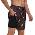 thumbnail image 1 of Uemuo Leopard Print Pattern Mens Swim Trunks Quick Dry Board Shorts with Mesh Lining, Stretch Beach Shorts Quick Dry No-Chafing Board Shorts-3X-Large, 1 of 9