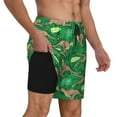 thumbnail image 1 of Uemuo Leopard Print Pattern Mens Swim Trunks Quick Dry Board Shorts with Mesh Lining, Stretch Beach Shorts Quick Dry No-Chafing Board Shorts-Small, 1 of 9