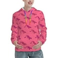 thumbnail image 1 of Uemuo Leopard Print Pattern Women's Hoodie with Eye-catching Drawstrings- Casual Pullover Hoodie with Kangaroo Pocket, Stylish Hooded Sweatshirt-Small, 1 of 7