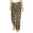 thumbnail image 1 of Uemuo Leopard Print Pattern Women's Wide Leg Palazzo Lounge Pants with Pockets Light Weight Loose Comfy Casual Pajama Pants-X-Large, 1 of 9