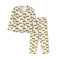 thumbnail image 1 of Uemuo Leopard Print Pattern Womens Pajama Sets,PJ Set for Women,Pajamas for Women Logo,Long Sleeve Pajama Set for Women,Soft Long Sleeve Top With Pants-Small, 1 of 9