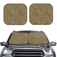 thumbnail image 1 of Uemuo Leopard Printed 2 PCS Car Windshield Sun Shade, Auto Sun Heat and UV Rays Blocker, Foldable Automotive Front Window Sunshade Protector, 1 of 7