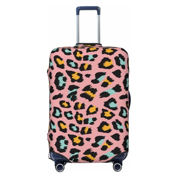 Uemuo Leopard Printed Washable Luggage Cover - Fashion Suitcase Protector Fits 18-32 Inch Luggage -Medium