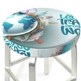 thumbnail image 1 of Uemuo Let's go Travel Pattern Round Bar Stool Seat Covers Washable Stool Cushion Slipcover Elastic Bar Chair Covers-, 1 of 7
