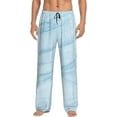 thumbnail image 1 of Uemuo Light Blue Marble Pattern Men's Wide Leg Palazzo Lounge Pants with Pockets Light Weight Loose Comfy Casual Pajama Pants-XX-Large, 1 of 9