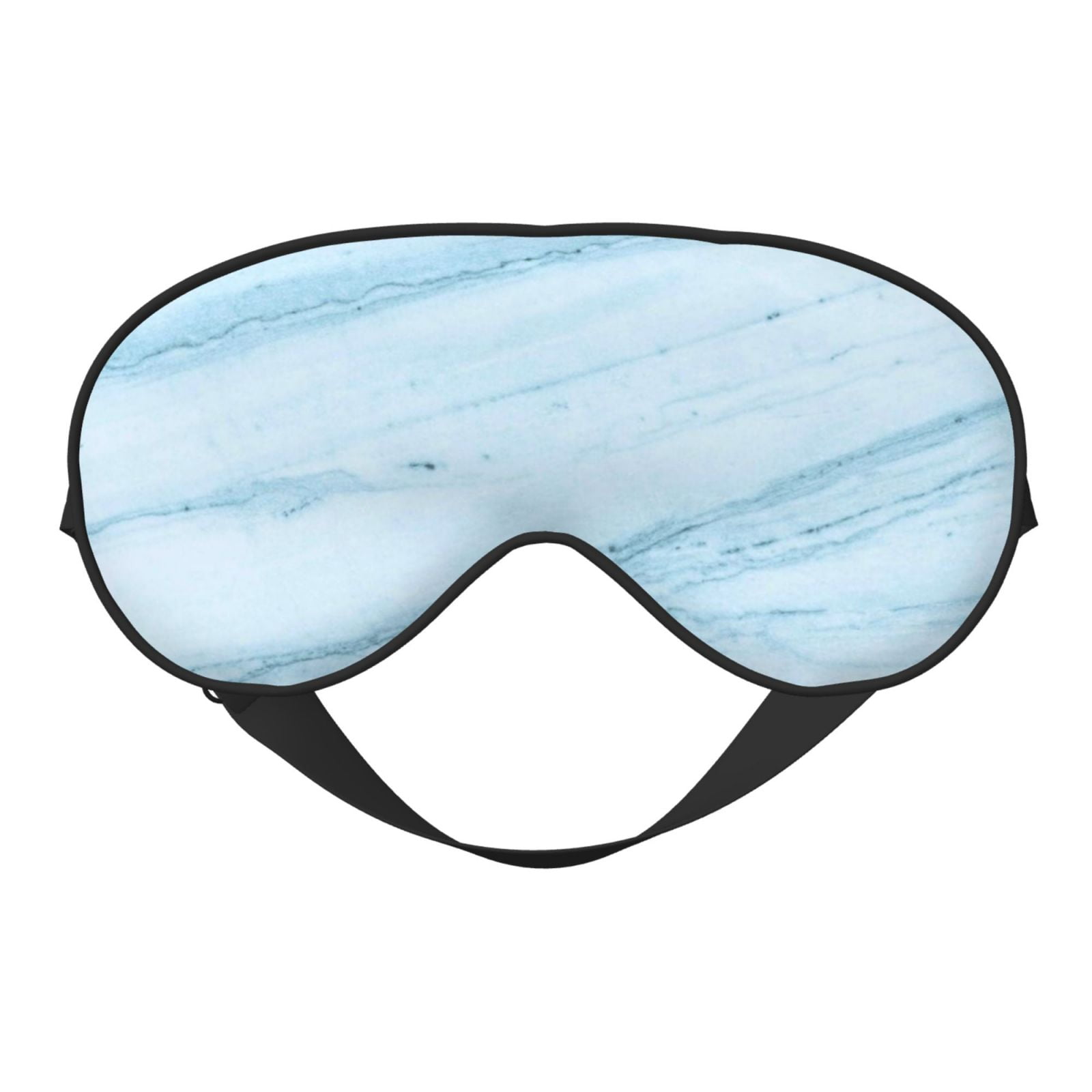 Uemuo Light Blue Marble Pattern Sleep Eye Mask Light Blocking Sleep