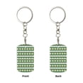 thumbnail image 1 of Uemuo Light Green Squares Pattern Rectangular Metal Keychain - Durable, Stylish, and Personalized Key Ring for Men and Women,Engraved Keychain,Gift Slim Sturdy Keychain, 1 of 7