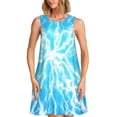 thumbnail image 1 of Uemuo Light blue flash Pattern Women’s Sleeveless Dress – Casual Summer A-Line Dress, Stylish and Comfortable Sundress for Hot Weather, 1 of 7