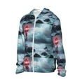 thumbnail image 1 of Uemuo Lighthouse in a Stormy Sea Pattern Women's Full Zip UPF 50+ Sun Protection Hoodie Jacket Long Sleeve Sun Shirt Hiking Outdoor Performance with Pockets-Medium, 1 of 9