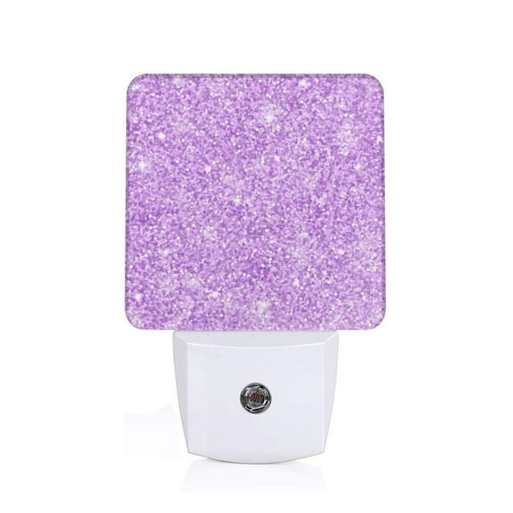 Uemuo Lilac Glittering Night Light, Night Lights Plug into Wall, Dusk to Dawn Sensor Warm White Led Night Light 0.5W-EU