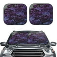 thumbnail image 1 of Uemuo Lilac Printed 2 PCS Car Windshield Sun Shade, Auto Sun Heat and UV Rays Blocker, Foldable Automotive Front Window Sunshade Protector, 1 of 7