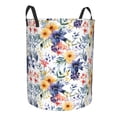 thumbnail image 1 of Uemuo Lilies Flowers Pattern Circular Laundry Hamper Basket with handles,Collapsible laundry basket,Large capacity laundry hamper,Laundry Organizer-Small, 1 of 8