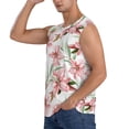 thumbnail image 1 of Uemuo Lilies Flowers Pattern Men's Sleeveless T-Shirt,Muscle Athletic Tank Top, Moisture-wicking Quick-dry Breathable Classic Tee Top for Gym Run Outdoor Sports-Large, 1 of 8