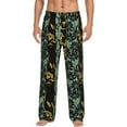 thumbnail image 1 of Uemuo Lilies Flowers Pattern Men's Wide Leg Palazzo Lounge Pants with Pockets Light Weight Loose Comfy Casual Pajama Pants-Medium, 1 of 9