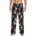 thumbnail image 1 of Uemuo Lilies Flowers Pattern Men's Wide Leg Palazzo Lounge Pants with Pockets Light Weight Loose Comfy Casual Pajama Pants-XX-Large, 1 of 9