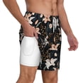 thumbnail image 1 of Uemuo Lilies Flowers Pattern Mens Swim Trunks Quick Dry Board Shorts with Mesh Lining, Stretch Beach Shorts Quick Dry No-Chafing Board Shorts-X-Large, 1 of 9