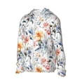 thumbnail image 1 of Uemuo Lilies Flowers Pattern Women's Full Zip UPF 50+ Sun Protection Hoodie Jacket Long Sleeve Sun Shirt Hiking Outdoor Performance with Pockets-3X-Large, 1 of 9