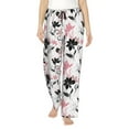 thumbnail image 1 of Uemuo Lilies Flowers Pattern Women's Wide Leg Palazzo Lounge Pants with Pockets Light Weight Loose Comfy Casual Pajama Pants-X-Large, 1 of 9