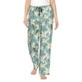 thumbnail image 1 of Uemuo Lilies Flowers Pattern Women's Wide Leg Palazzo Lounge Pants with Pockets Light Weight Loose Comfy Casual Pajama Pants-Small, 1 of 9