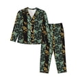 thumbnail image 1 of Uemuo Lilies Flowers Pattern Womens Pajama Sets,PJ Set for Women,Pajamas for Women Logo,Long Sleeve Pajama Set for Women,Soft Long Sleeve Top With Pants-Small, 1 of 9