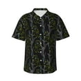 thumbnail image 1 of Uemuo Lilies Flowers Printed Regular Fit Short Sleeve Casual Hawaiian Shirt for Men,Aloha shirt,Tropical shirt,Floral print shirt,Vacation Beach shirt-Large, 1 of 9