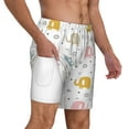 thumbnail image 1 of Uemuo Little Elephant Pattern Mens Swim Trunks Quick Dry Board Shorts with Mesh Lining, Stretch Beach Shorts Quick Dry No-Chafing Board Shorts-X-Large, 1 of 9