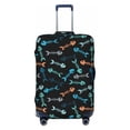 thumbnail image 1 of Uemuo Little Fish Skeleton Printed Washable Luggage Cover - Fashion Suitcase Protector Fits 18-32 Inch Luggage -Large, 1 of 9